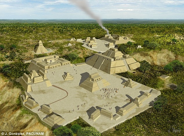 triều đại vua rắn, kim tự tháp Maya, Kaanul, 